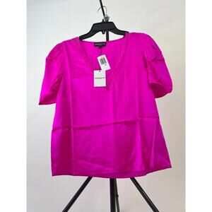 Generation Love Mona Lace Combo  Blouse for Women’s, Hot Pink, Size M